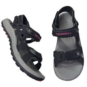 Merrell cedrus convertible Women's 11 hiking trail sandals Black/Rose Red